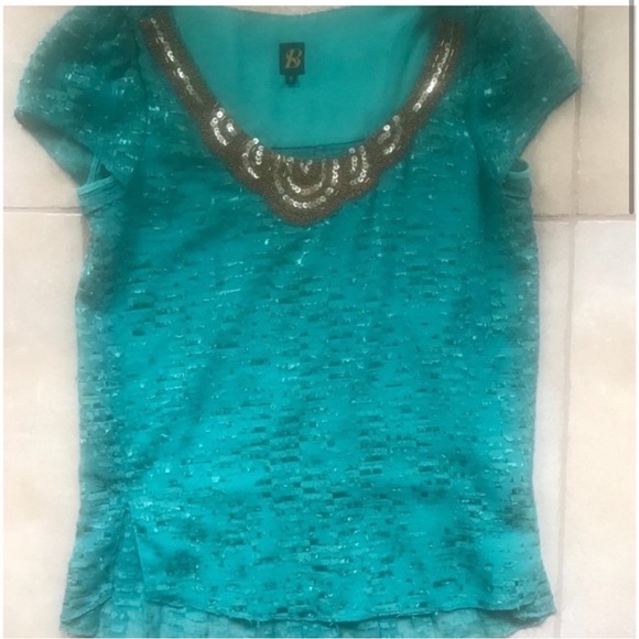ANTHROPOLOGIE Sachin + Babi Carcanet Embellished Top Blouse Size 8 Like new - Picture 7 of 16